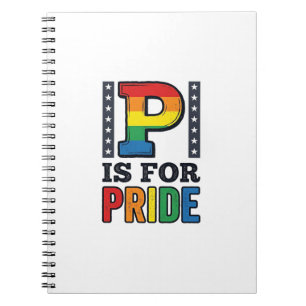 Vintage Pride Letter P Regenbogen-Shirt Design_1 Notizblock