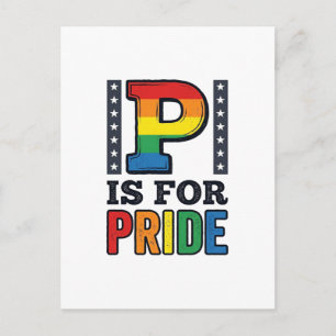 Vintage Pride Letter P Regenbogen-Shirt Design_1 Postkarte