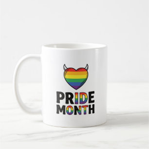 Vintage Pride Monat Gehörntes Herz-Shirt-Design_1 Kaffeetasse
