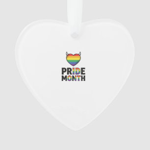 Vintage Pride Monat Gehörntes Herz-Shirt-Design_1 Ornament