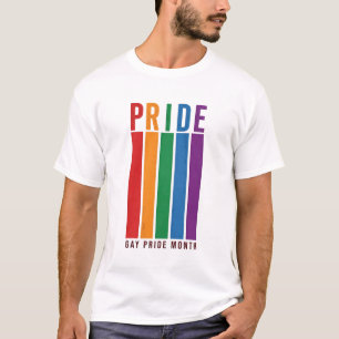 Vintage Pride Monat Regenbogen-Typografie-Shirt-De T-Shirt