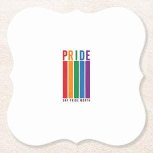 Vintage Pride Monat Regenbogen-Typografie-Shirt-De Untersetzer
