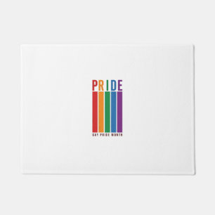 Vintage Pride Month Regenbogen-Typografie-Shirt-De Fußmatte