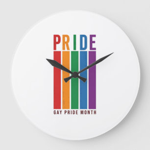 Vintage Pride Month Regenbogen-Typografie-Shirt-De Große Wanduhr