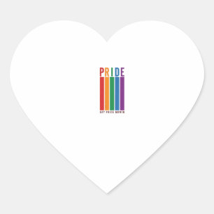 Vintage Pride Month Regenbogen-Typografie-Shirt-De Herz-Aufkleber