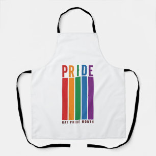 Vintage Pride Month Regenbogen-Typografie-Shirt-De Schürze