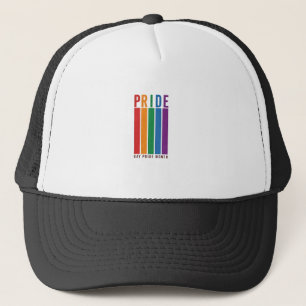 Vintage Pride Month Regenbogen-Typografie-Shirt-De Truckerkappe