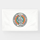 Vintage-Pride-Protest Regenbogen-Abzeichen Vektor- Banner (Horizontal)
