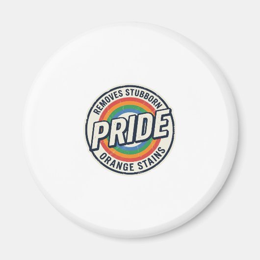 Vintage-Pride-Protest Regenbogen-Abzeichen Vektor- Magnet (Vorne)