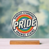 Vintage-Pride-Protest Regenbogen-Abzeichen-Vektord Acrylschild (Neutral)