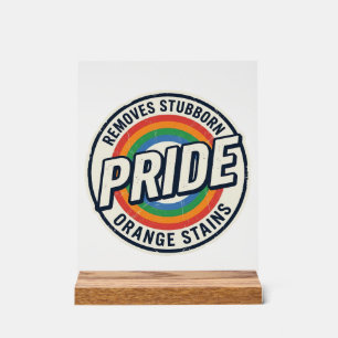 Vintage-Pride-Protest Regenbogen-Abzeichen-Vektord Acrylschild