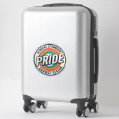 Vintage-Pride-Protest Regenbogen-Abzeichen-Vektord Aufkleber (Koffer)
