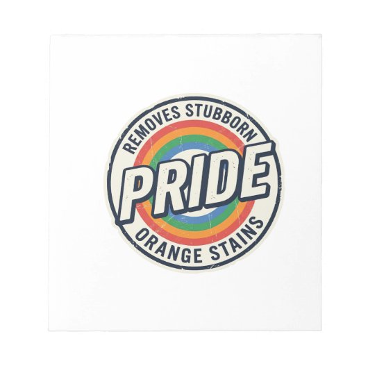 Vintage-Pride-Protest Regenbogen-Abzeichen-Vektord Notizblock (Vorderseite)