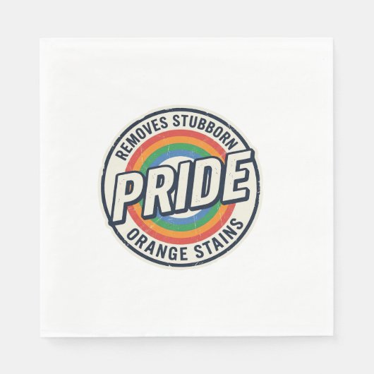 Vintage-Pride-Protest Regenbogen-Abzeichen-Vektord Serviette (Vorderseite)