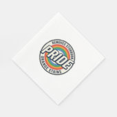 Vintage-Pride-Protest Regenbogen-Abzeichen-Vektord Serviette (Ecke)