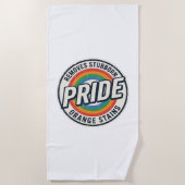 Vintage-Pride-Protest Regenbogen-Abzeichen-Vektord Strandtuch (Vorderseite)