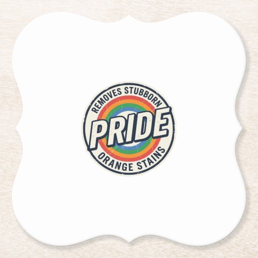 Vintage-Pride-Protest Regenbogen-Abzeichen-Vektord Untersetzer (Vorderseite)