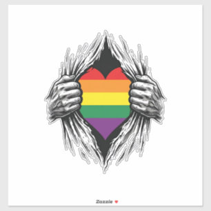Vintage Pride Zerrissenes Hemd Vektor Design_1 Aufkleber