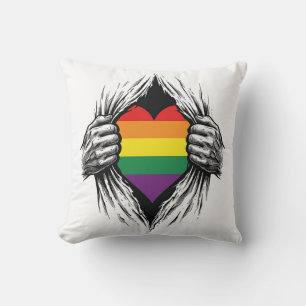 Vintage Pride Zerrissenes Hemd Vektor Design_1 Kissen