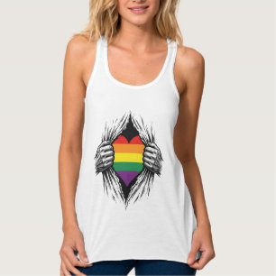 Vintage Pride zerrissenes Hemd Vektor Design_1 Tank Top