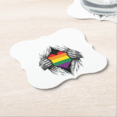 Vintage Pride Zerrissenes Hemd Vektordesign_1 Untersetzer (angewinkelt)
