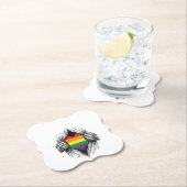 Vintage Pride Zerrissenes Hemd Vektordesign_1 Untersetzer (Vor Ort)