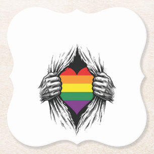 Vintage Pride Zerrissenes Hemd Vektordesign_1 Untersetzer