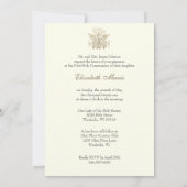 Vintage Priestermesse der Eucharistin Einladung (Rückseite)