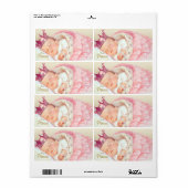 Vintage Princess Baby Dusche Wasserflaschen Etiket (Vorne)