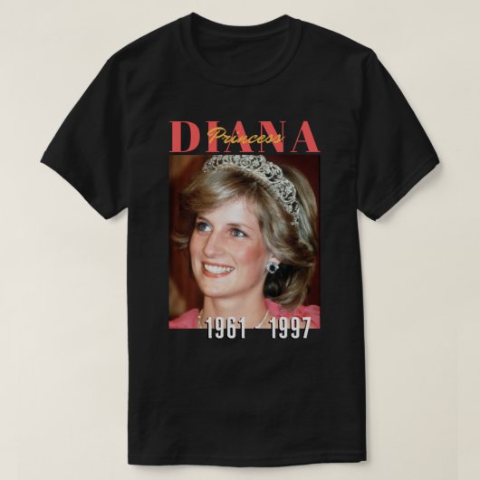 Vintage Princess Di Premium T-Shirt (Design vorne)