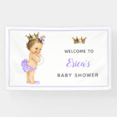 Vintage Princess Lila Babydusche Hintergrund Banner (Horizontal)