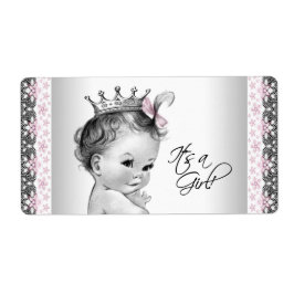 Vintage Princess-Wasser-Flaschen-Etiketten