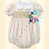 Vintage Print Mauvy Mint Cotton Fabric Stoff