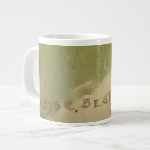 Vintage Print Tasse, Knochenporzellan, von #Mmetro Jumbo-Tasse