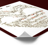 Vintage Printmedien , Herzmusik des Bösen Poster (Ecke)