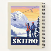 Vintage Printwerbung für lass's Go Ski Notizblock (Rückseite)