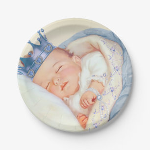 Vintage-Prinz-Baby-Party Pappteller