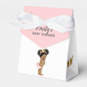 Vintage-Prinzessin Afroamerikanische Babyparty Geschenkschachtel