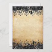 Vintage Prinzessin Black Butterfly Quinceañera Einladung (Rückseite)