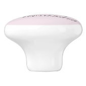 Vintage Prinzessin Crown Pink & Gray Persönlicher Keramikknauf (Seitenansicht)