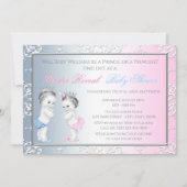 Vintage Prinzessin Gender Reveal Baby Dusche Einladung (Vorderseite)