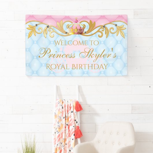 Vintage Prinzessin, Gold und rosa Banner (Insitu)
