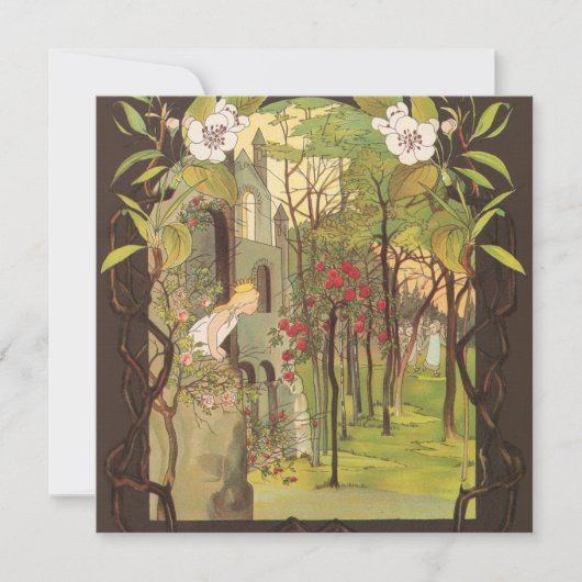 Vintage Prinzessin im Wald (Vorderseite)