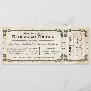 Vintage Probe Abendessen Einladung I