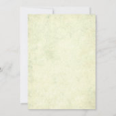 Vintage Probe Abendessen Einladung Türkis (Rückseite)