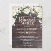 Vintage Probe aus weißem Holz Einladung (Vorderseite)