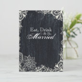 Vintage Probe der Typografie Einladung (Stehend Vorderseite)