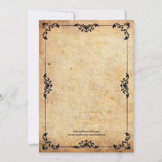 Vintage Probe Einladung (Rückseite)