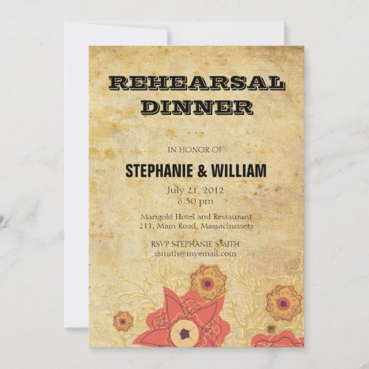 Vintage Probe Einladung (Vorderseite)