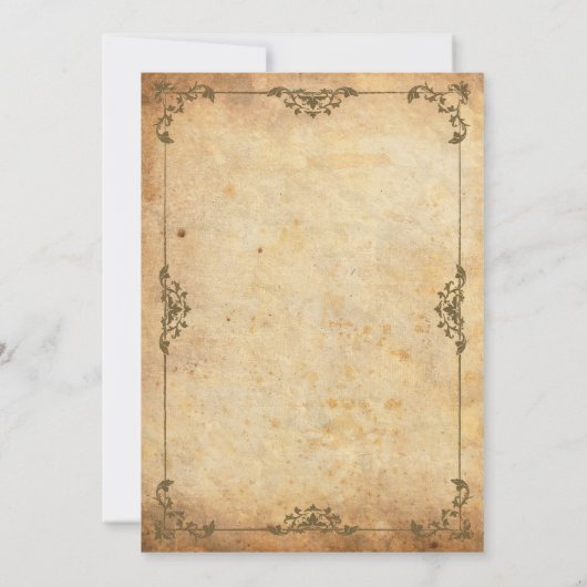 Vintage Probe Einladung (Rückseite)